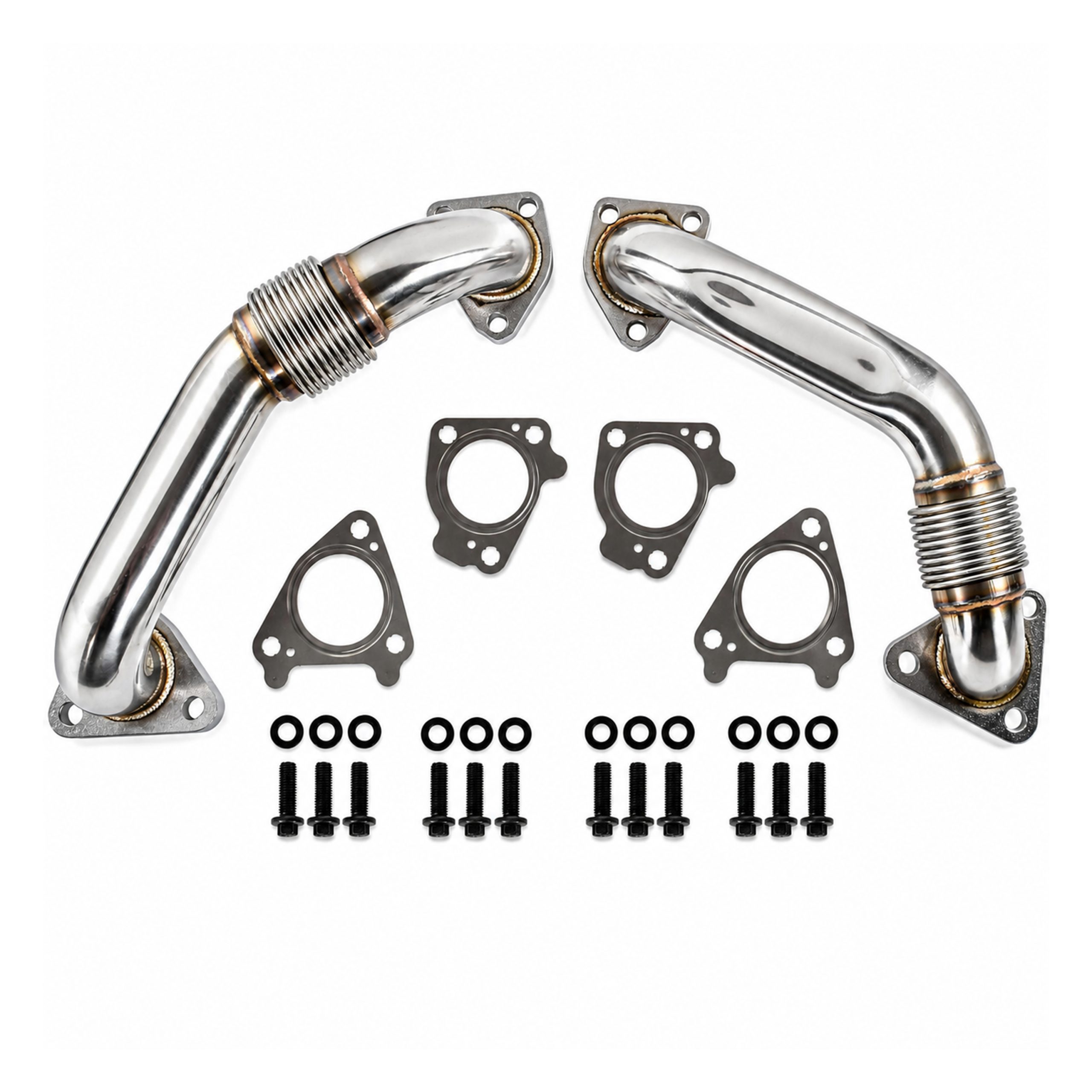 SPOOLOGIC Heavy Duty 304SS High-Flow Bellowed Up-Pipe Kit (Federal Emissions)